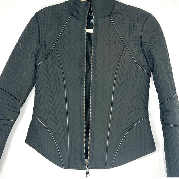 Reaction Kenneth Cole Moto Quilted Mock Neck Jacket - Picture 5 of 8